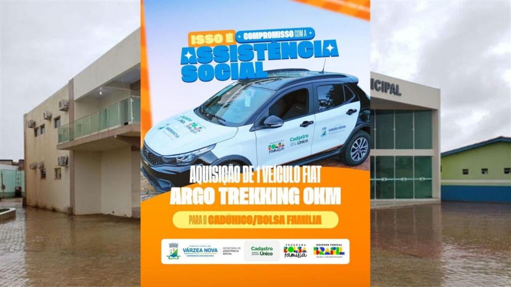 Prefeitura de Várzea Nova entrega um veículo 0KM para a Secretaria de Assistência Social