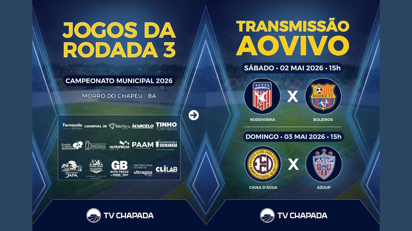 Campeonato Municipal tem abertura da 3ª rodada neste final de semana
