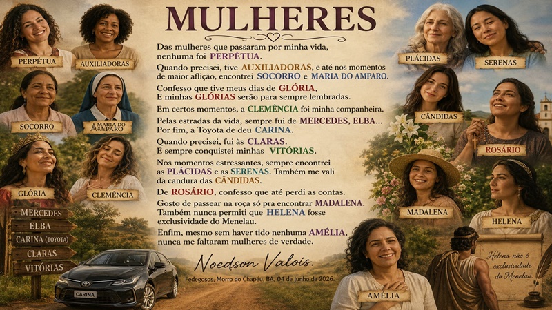 Noédson Valois escreveu: ‘MULHERES’