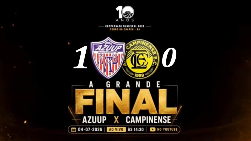Com um a menos e gol no final, Azuup é Tetra!