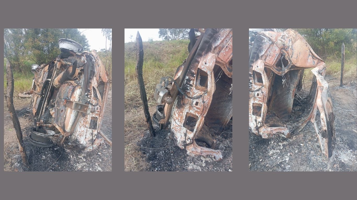 Porto Feliz de Piritiba – BA: Motorista perde controle na Ba -131 e veículo é destruído em incêndio