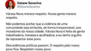 Fala irresponsável da Prefeita de Morro do Chapéu gera protestos nas redes sociais; Prefeita de Várzea Nova defende seu povo!